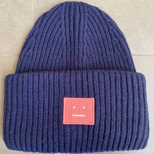 Acne Studios Navy Blue Beanie